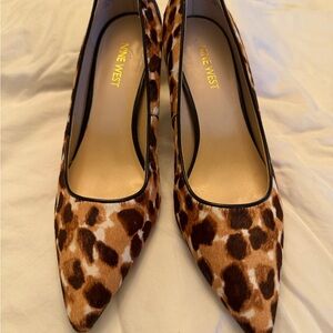 Nine West Brown Leopard Print Heels